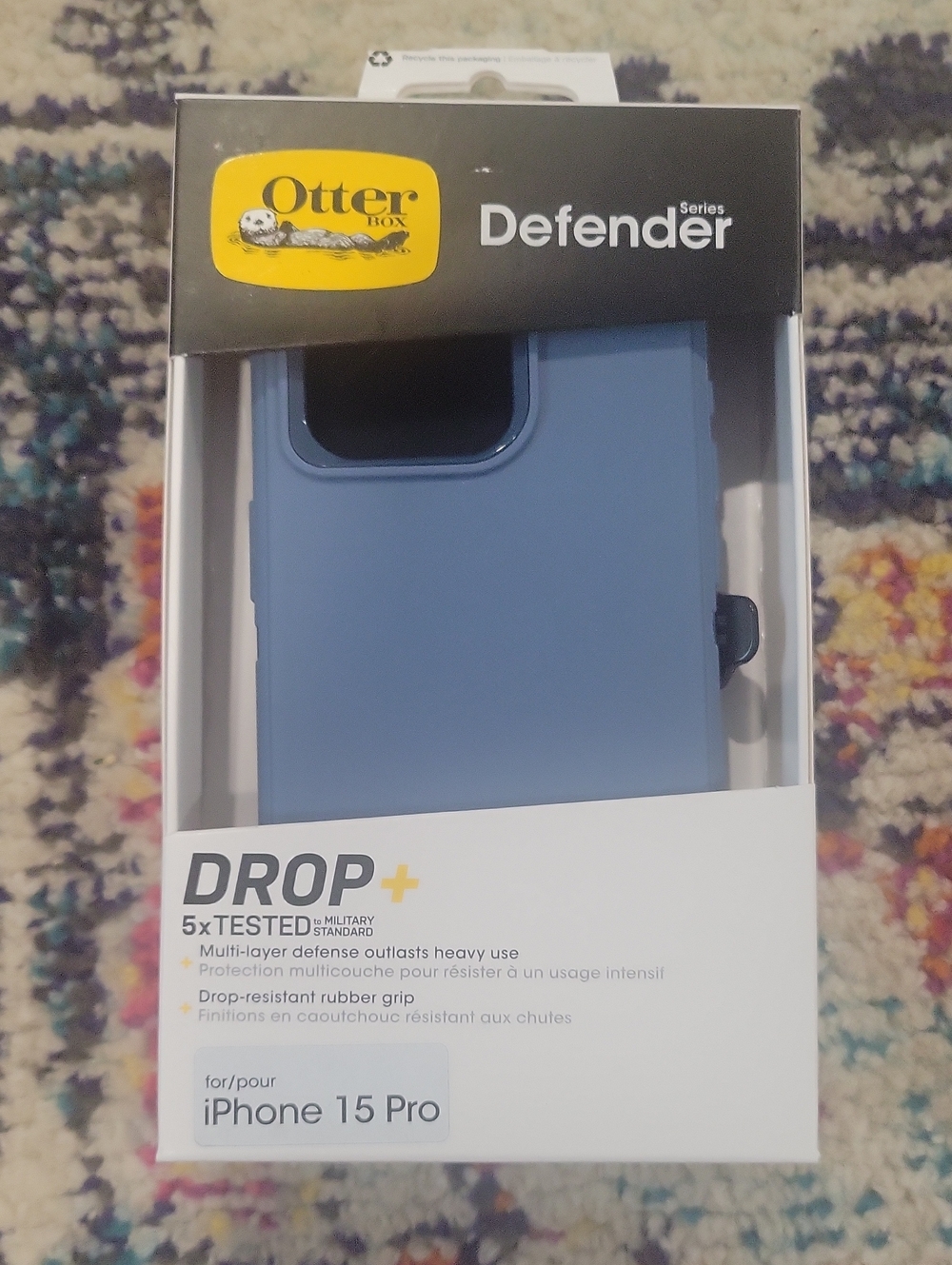 OtterBox Defender Series Case for iPhone 15 Pro in Slate Blue